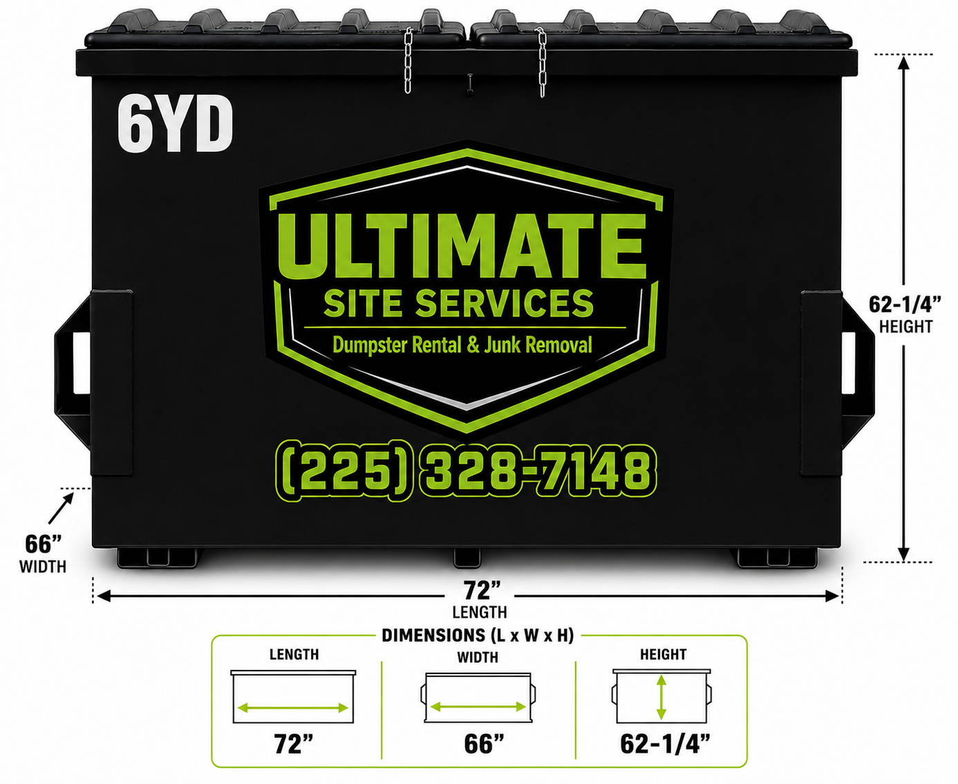 6 yard commercial dumpster