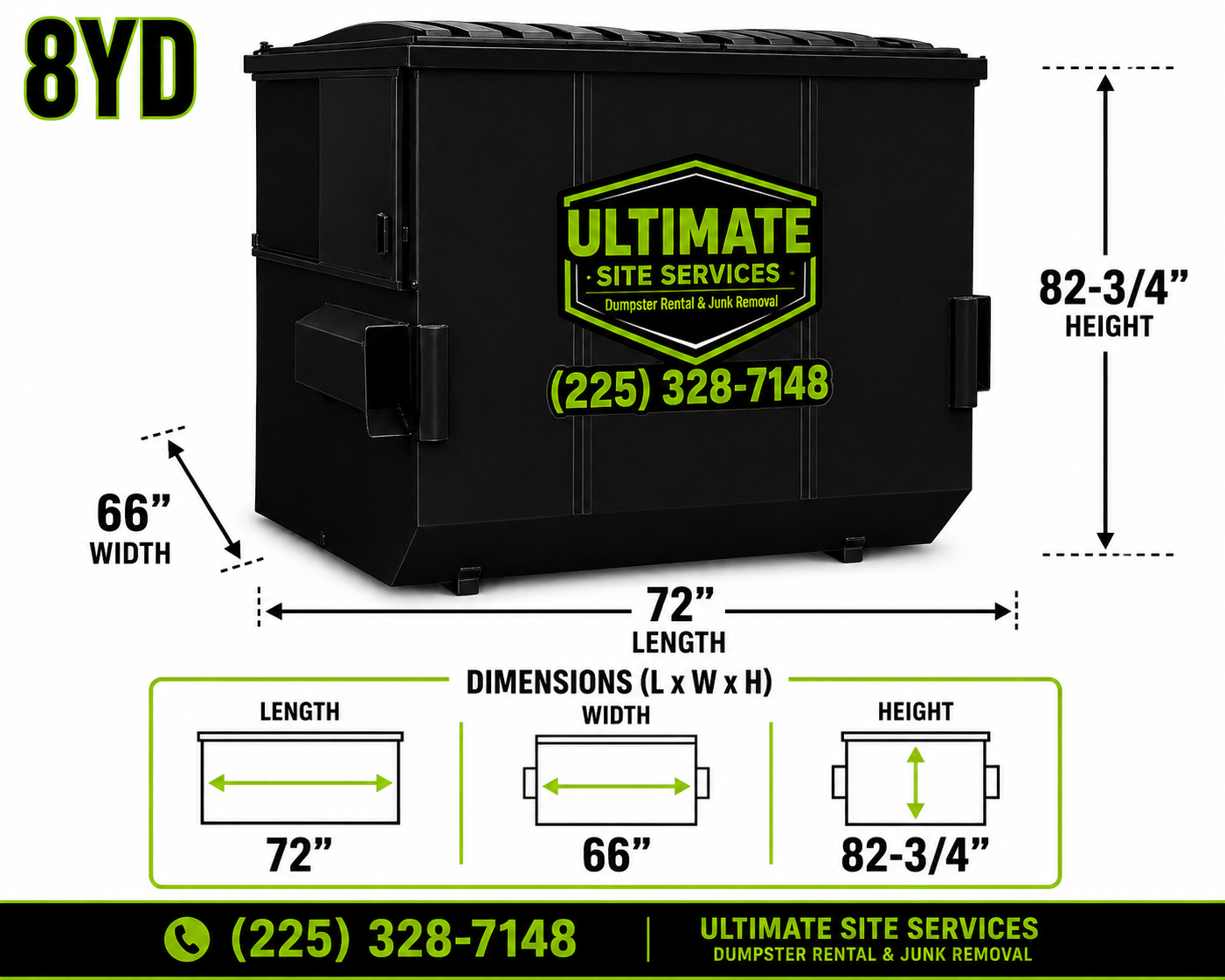 8 yard commercial dumpster